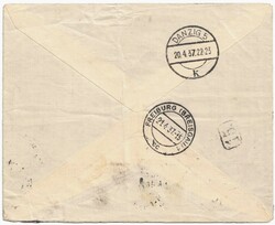 Danzig 251, 253, 254 auf Luftpost-Eilbotenbrief nach Freiburg ...