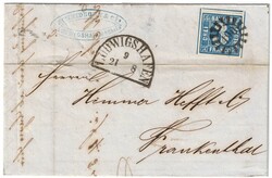 Bayern Nr.2 auf Brief mit Inhalt von Ludwigshafen