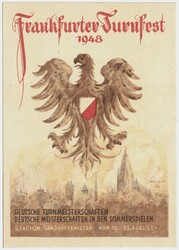 Franfurter Turnfest, Ereigniskarte mit Sonderstempel auf 40II