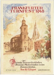 Franfurter Turnfest, Ereigniskarte mit Sonderstempel auf 40II