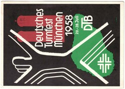 Bund 292 auf Ereigniskarte Deutsches Turnfest München 1958.