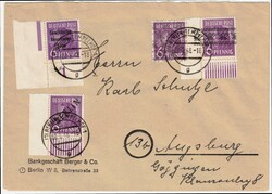 Bizone 37I P + 37II auf Brief, zusammen mit bildgleichen Marken der ...