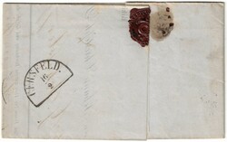 Bayern 2 auf Brief mit Halbkreis Kitzingen nach GERSFELD. Rückseitig ...