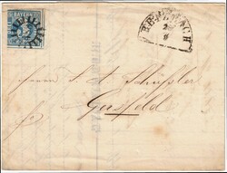 Bayern 2 auf Brief mit NST 488 und Halbkreis Retzbach nach GERSFELD. ...