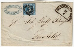 Bayern 2 auf Brief mit Halbkreis Schweinfurt nach GERSFELD. ...