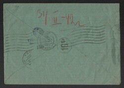 1942 TANNU TOUVA Cover of registered letter from KIZIL sent to Moscow ...