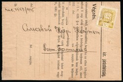 1945 (28 Sep) Carpatho-Ukraine, Postcard to Village People's ...