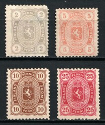 1882 Russian Finland, Russian Empire, Russia, Michel 12-15, 17,.MH ...