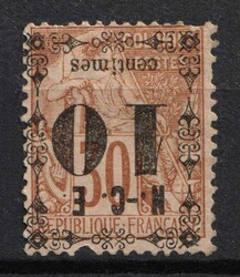 1892 10с on 30c New Caledonia, French Colonies, INVERTED Overprint, ...