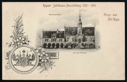 1901 Riga Exhibition, a Souvenir Card from the Exhibition Held to ...