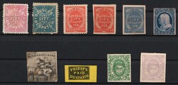 United States, USA, Locals, Small Stock of Locals Stamps. MH, No gum ...