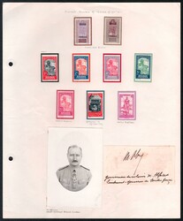 French Sudan, French Colonies Presentation Sheet with stamps, ...
