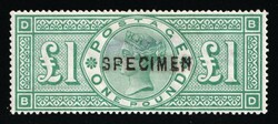 1891 £1 Great Britain, Specimen, Certificate, Type 11. MH | Stanley ...