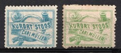 1877-78 Switzerland, Local Hotel Stamps, Kurort Stoos, Carl Muller. ...