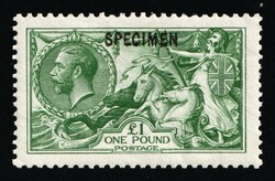 1913 £1 Great Britain, Specimen, Certificate, Type 26. MH | Stanley ...