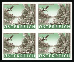 2002 0.58e Austria, Trial Color Proof, Imperforate, Block of Four, ...