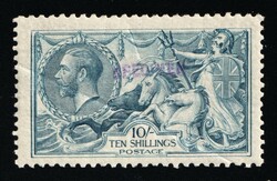 1918 10s Great Britain, Specimen, Certificate, Type 31. MNH, Corner ...