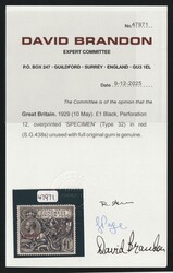 1929 £1 Great Britain, Specimen, Certificate, Type 32. MNH | Stanley ...