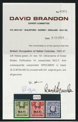 1943 2s6d British Occupation of Italian Colonies, Specimen, ...