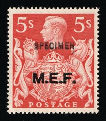 1947 5s British Occupation of Italian Colonies, Specimen, Certificate ...