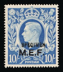 1947 10s British Occupation of Italian Colonies, Specimen, ...