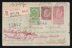1903 (May 18) Belgium, 10c Leopold domestic envelope uprated for the ...
