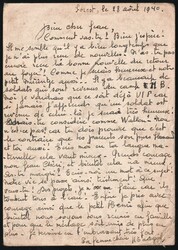 1940 (28 Aug) Censored Stampless Free Tariff Postcard from Brussels ...