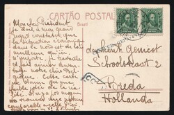 1915 Brazil in First World War: Multicolored picture postcard from ...