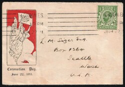 1911 (22 Jun) Great Britain, 'Coronation Day', Cover from London ...
