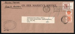 Hong Kong: 1954 (Nov. 15) OHMS Unsealed Printed-Matter cover to Guam ...