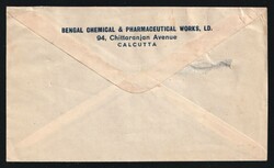 1940 (May 11) Air/Surface Mail commercial cover from India to USA ...