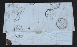1863 (24 Nov) Malta Cover from Valletta (Malta), via Livorno (Italy), ...