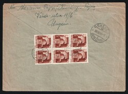1943 Registered cover sent from Hungary to Red Cross, Geneva reverse ...