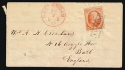 1866 (28 Sep) Netherlands, Cover from Rotterdam to Bath (England) ...