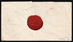 1867 (17 Feb) Netherlands, Cover from Hague to Paris with Wax Seal ...