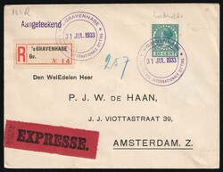 1933 (31 Jul) Netherlands, 'International Meeting', Registered ...