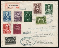 1943 (12 Oct) Netherlands, Censored Registered Cover from Internment ...