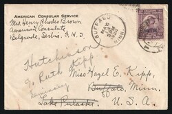 1924 Yugoslavia: US Consulate Belgrade cover to USA franked with ...