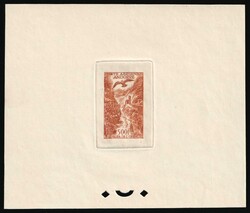 1955 500fr Andorra, Airmail, French Colonies, Trial Color Proof ...
