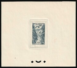 1955 500fr Andorra, Airmail, French Colonies, Trial Color Proof ...