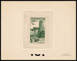 1953 500fr Cameroon, French Colonies, Airmail, Trial Color Proof, ...