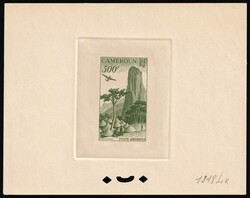 1953 500fr Cameroon, French Colonies, Airmail, Trial Color Proof, ...