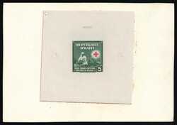 1945 5c Republic of Haiti, Red Cross, Proof Sheetlet, Signed. MNG, no ...