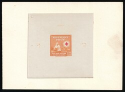 1945 20c Republic of Haiti, Red Cross, Proof Sheetlet, Signed. MNG, ...
