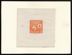 1945 35c Republic of Haiti, Red Cross, Proof Sheetlet, Signed. MNG, ...