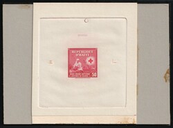 1945 50c Republic of Haiti, Red Cross, Proof Sheetlet, Signed. MNG, ...