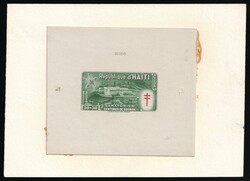 1949 30c+30c Republic of Haiti, Airmail, Proof Sheetlet, Signed. MNG, ...