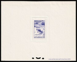 1948 6fr+9fr Principality of Monaco, Proof Sheetlet, Deluxe ...