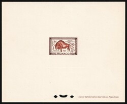 1949 18fr Principality of Monaco, Proof Sheetlet, Deluxe Presentation ...