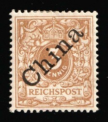 1898 3pf German Offices in China, Germany, Light Brown Color. MH, ...
